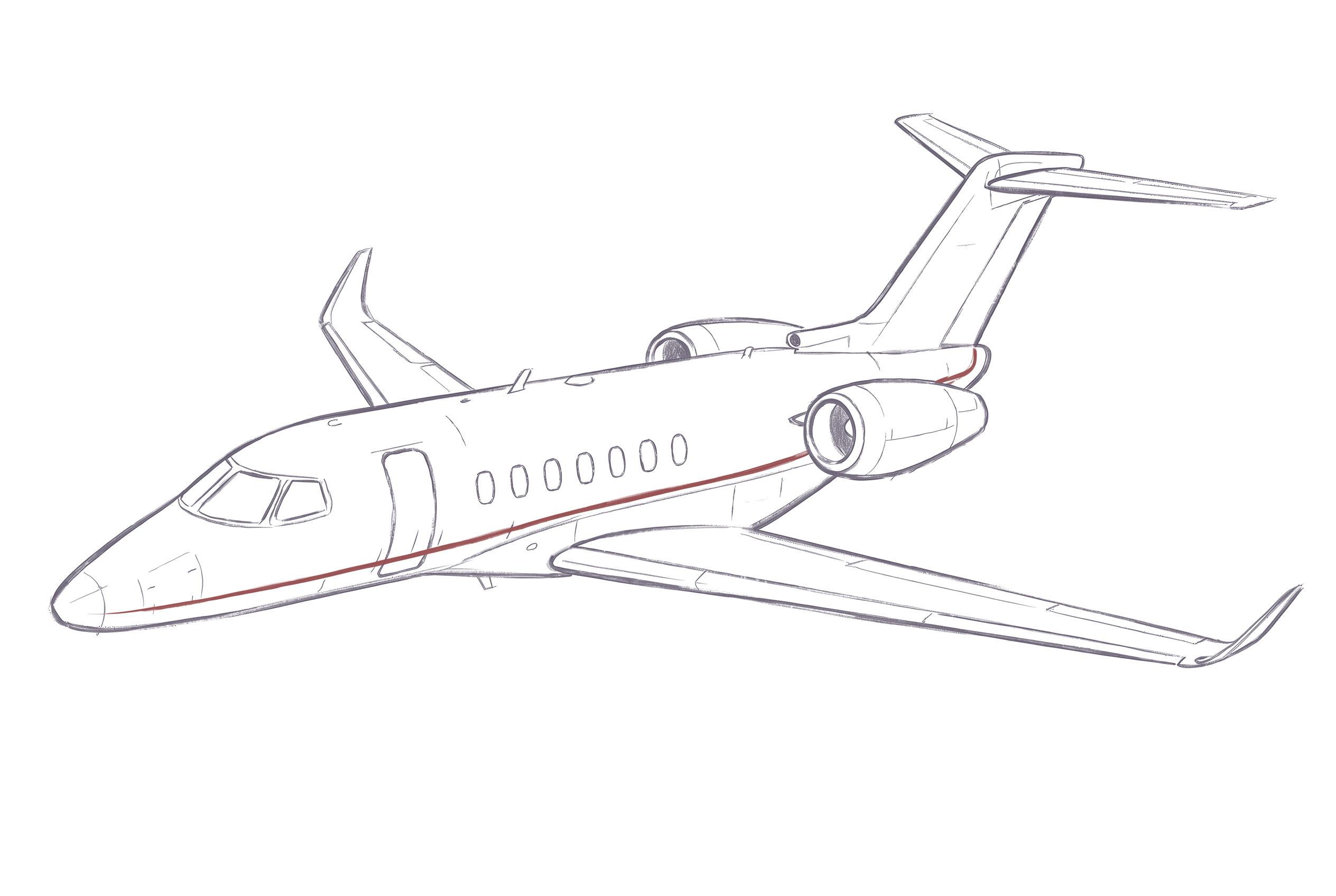 Citation Longitude line illustration, representative of Citation X